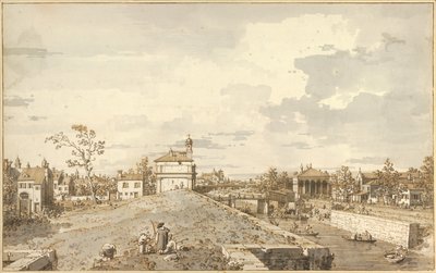 La Porta Portello avec le canal de la Brenta à Padoue, 1740-1743 - Canaletto