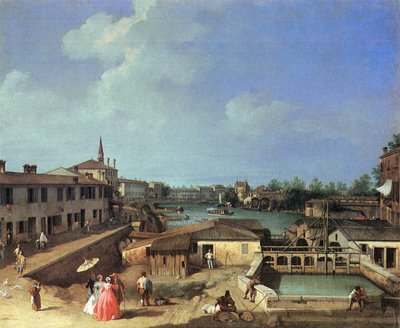 Vue des moulins de Dolo sur la Brenta - Canaletto