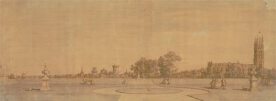 Warwick : La ville et le château depuis les jardins du prieuré - Canaletto