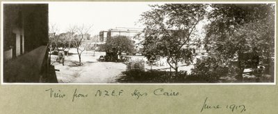 Vue depuis le siège de la N.Z.M.F.A, Le Caire, juin 1917 - Capt. Arthur Rhodes