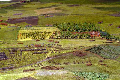 Diorama de la bataille de Waterloo montrant les troupes positionnées à 19h45 le 18 juin 1815 (détail) - Capt. William Siborne
