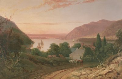 La rivière Hudson avec une vue lointaine de West Point - Captain Seth Eastman
