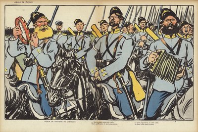 Visite du président Loubet en Russie, illustration pour Le Rire - Caran d Ache
