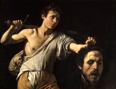 Italien :  Davide con la testa di Golia David avec la tête de Goliath - Caravaggio