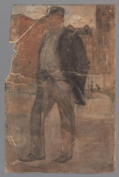 Homme debout avec une casquette rigide - Carel Adolph Lion Cachet