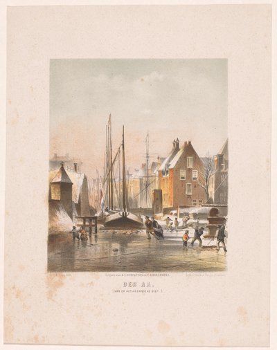 Canal gelé à Groningue - Carel Christiaan Antony Last