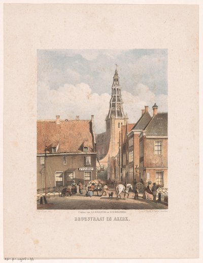 Rue du Pont et église Der Aa à Groningue - Carel Christiaan Antony Last