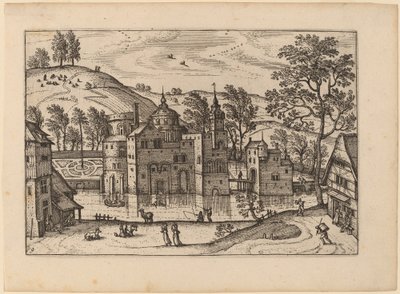 Château avec un fossé - Carel Collaert