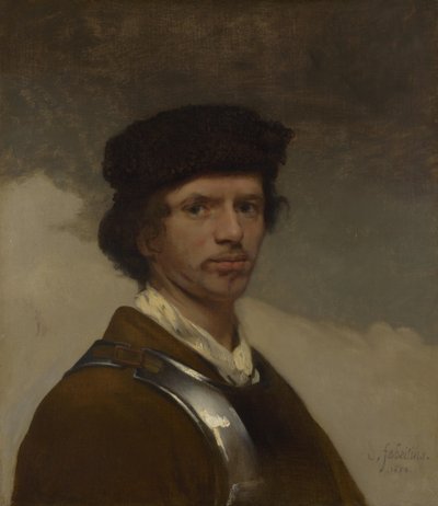Jeune homme avec un bonnet de fourrure - Carel Fabritius