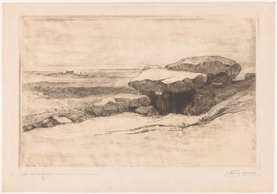 Dolmen de Rondossec sur la côte près de Plouharnel - Carel Nicolaas Storm van 
