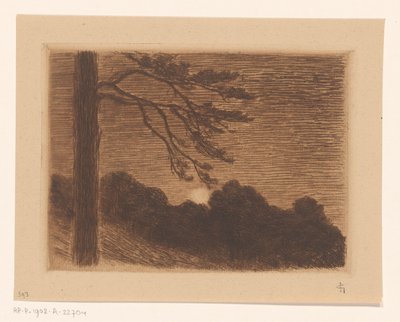 Paysage avec lune montante - Carel Nicolaas Storm van 