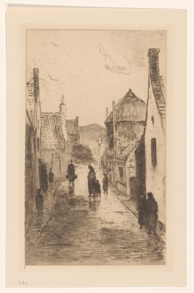 Vue de rue à Katwijk - Carel Nicolaas Storm van 