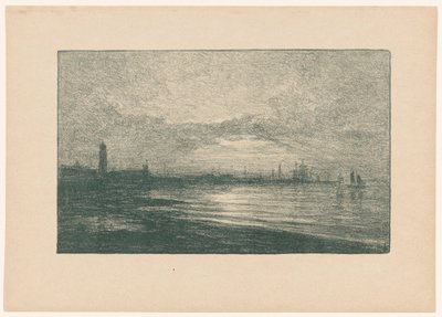 Port maritime au crépuscule - Carel Nicolaas Storm van 