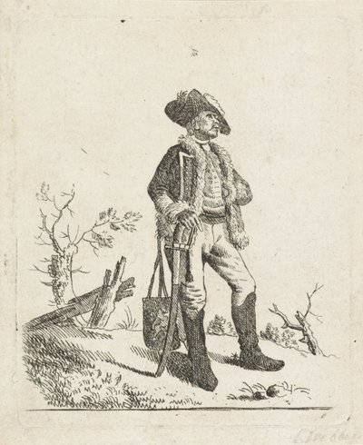 Paysage avec un soldat - Carel Webbers