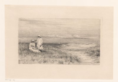 Femme et fille dans les dunes - Carl Bloch