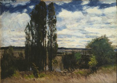 Seine, paysage avec peupliers, 1877 - Carl Fredrik Hill
