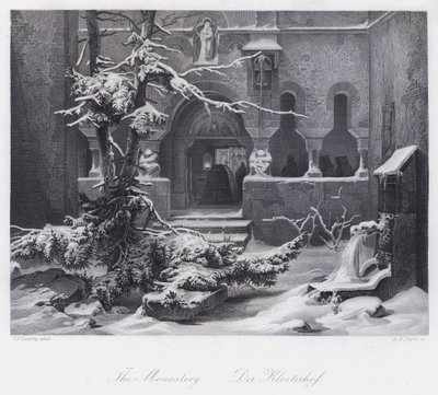 Le Monastère (gravure) - Carl Friedrich (after) Lessing