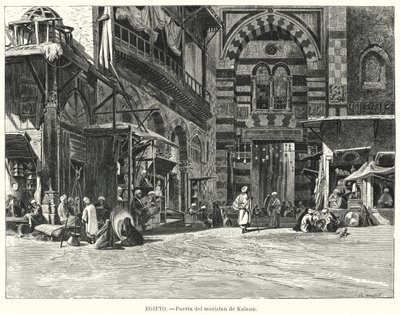 Entrée du complexe de Qalawun, Le Caire, Égypte - Carl Friedrich Heinrich (after) Werner