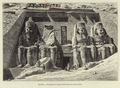 Égypte - Façade du temple souterrain d
