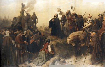 Hus devant le bûcher - Carl Friedrich Lessing