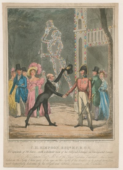 C H Simpson Esquire, maître de cérémonie aux Royal Gardens, Vauxhall - Carl Georg Adolph Hasenpflug