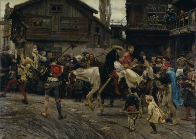 Entrée ignominieuse de Peder Sunnanvader et Maître Knut à Stockholm en 1526, 1879 - Carl Gustaf Hellqvist