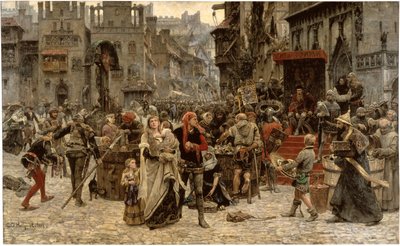 Valdemar Atterdag tenant Visby pour rançon, 1361, 1882 - Carl Gustaf Hellqvist