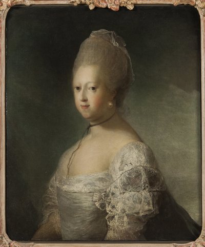 Portrait de Caroline Mathilde de Hanovre, princesse de Grande Bretagne et reine consort de Danemark et Norvège - Carl Gustaf Pilo