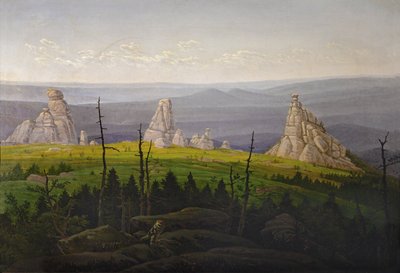 Dreisteine in the Riesengebirge (huile sur toile) - Carl Gustav Carus