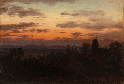 Paysage au coucher du soleil - Carl Gustav Carus