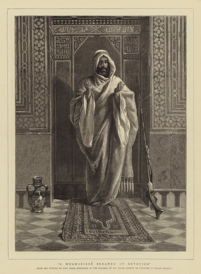 Un Bedawee Mugharibee en dévotion - Carl Haag