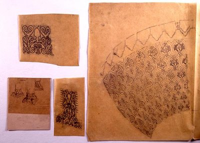 Détails architecturaux, de seize croquis sur papier calque - Carl Haag