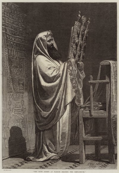 Le Grand Prêtre à Naplouse lisant le Pentateuque - Carl Haag