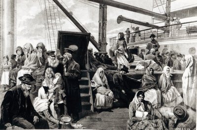 Passagers de troisième classe émigrant aux États-Unis d