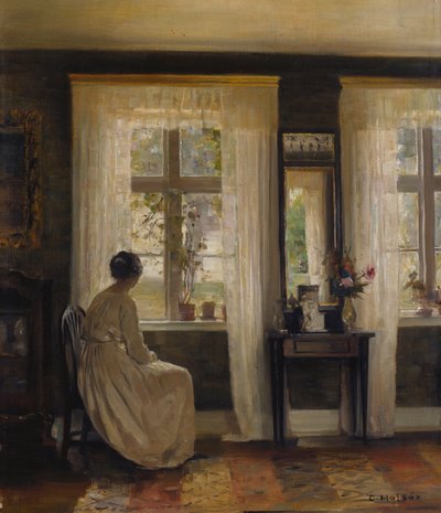 Une dame dans un intérieur - Carl Holsoe