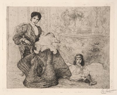 Dora Lamm et ses fils - Carl Larsson