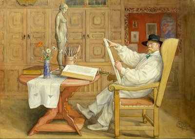 Autoportrait (dans le nouvel atelier) - Carl Larsson