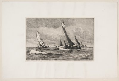 Danish : Bateaux de pêche en mer - Carl Locher