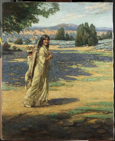 Femme indienne avec un bébé - Carl Moon