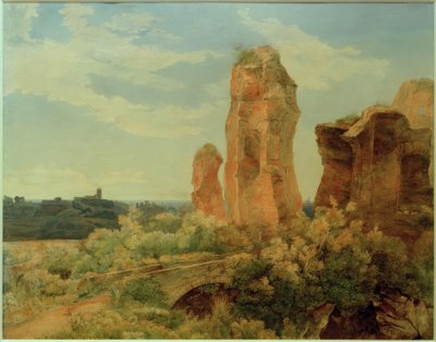 Rome, Aventin, fragment de construction dans les jardins impériaux - Carl Morgenstern