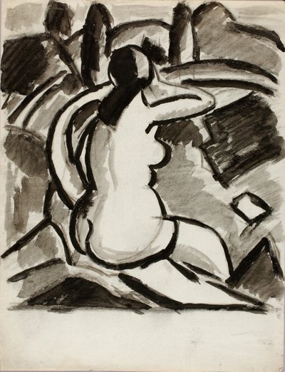 Femme nue assise - Carl Newman