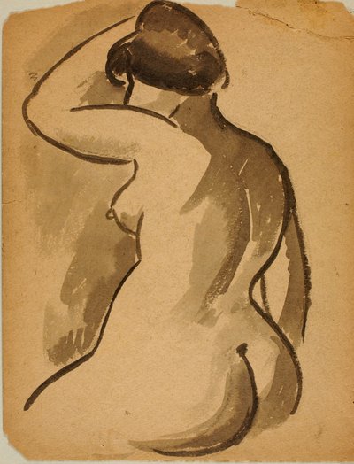 Femme nue assise - Carl Newman