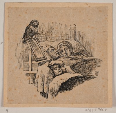 À Uglspil enfant, dormant dans son berceau - Carl Peter Theodor Rothweiler