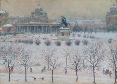 La place extérieure du château à Vienne en hiver - Carl Pippich