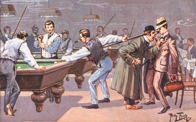 Jouer au billard - Carl Robert Arthur Thiele