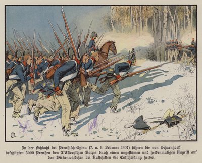 Infanterie prussienne attaquant à la bataille d
