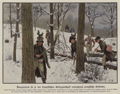 Soldats prussiens évitant la captivité française, janvier 1807 - Carl Röchling