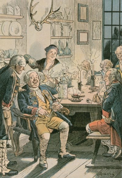 Friedrich Wilhelm I (1657-1713) dans le Tabakskollegium - Carl Rohling