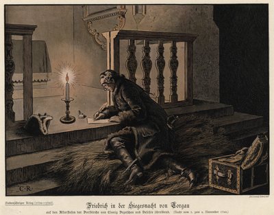 Frédéric le Grand de Prusse la nuit de la victoire à la bataille de Torgau - Carl Röchling