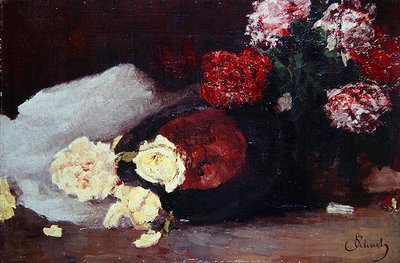 Nature morte avec roses de thé, vers 1885 - Carl Schuch